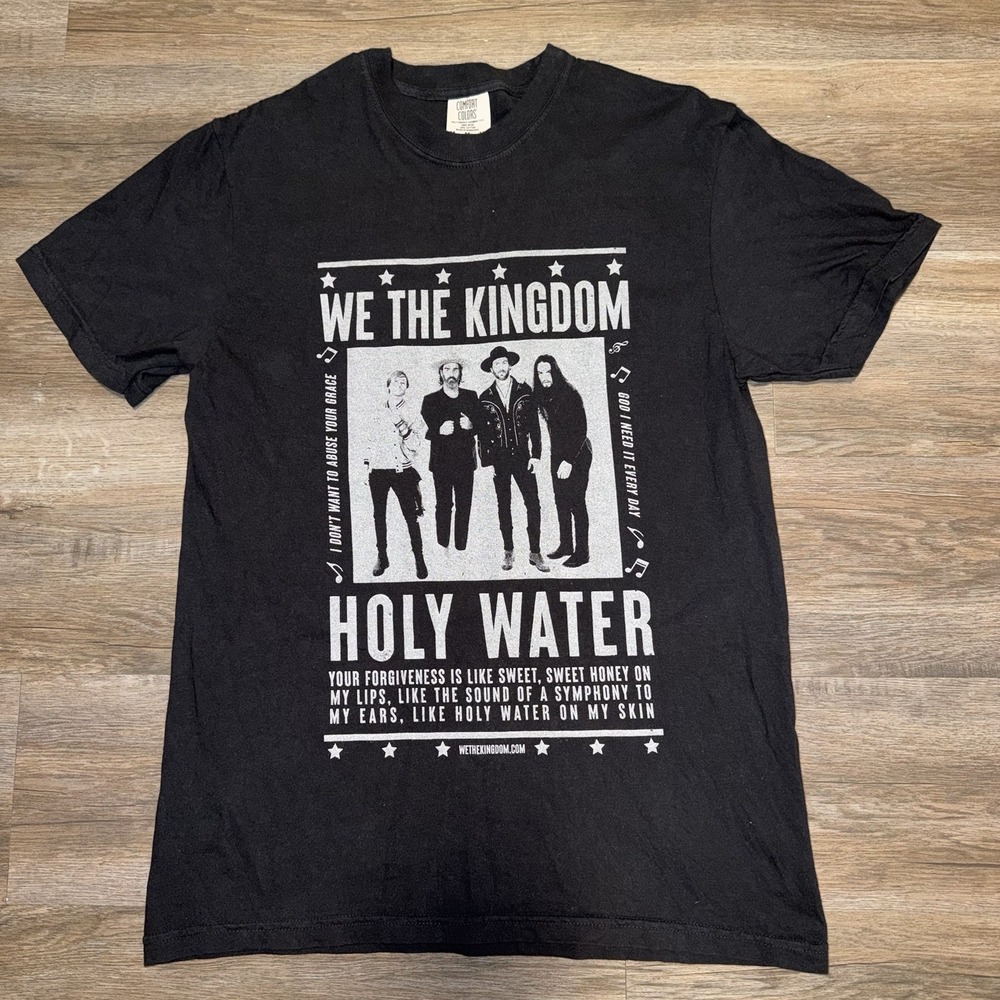 We the Kingdom Band Shirt Tour Black Comfort Wash Size M Shirt Authentic